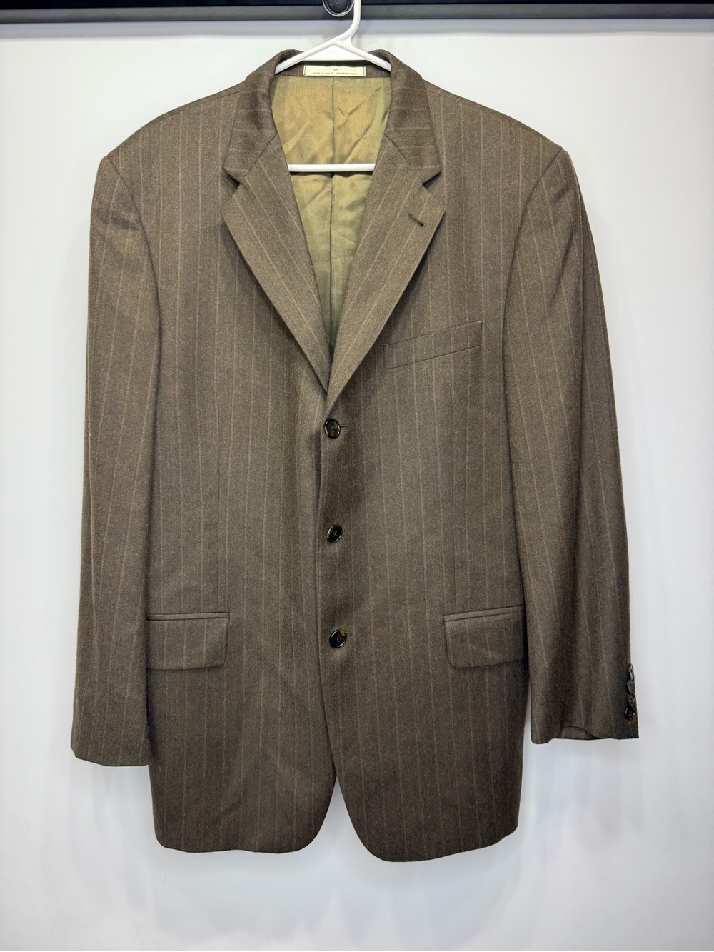 Joseph Abboud Nordstrom pinstripe wool blazer Size 42R Possible Women's XL - Picture 3 of 14